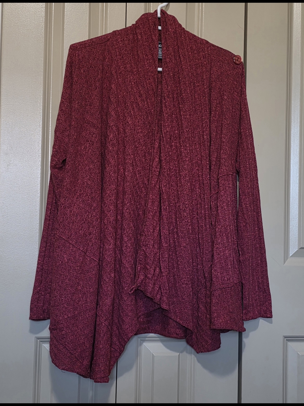 REI Raspberry Draped Cardigan - Picture 3 of 6